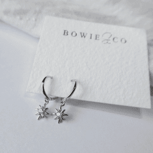 Soleil Oro Star Huggies - Silver