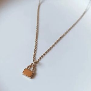 Golden Lock Necklace 18k Gold Plated